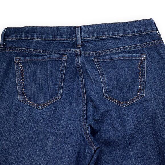 Gloria Vanderbilt "Barely Boot" Dark Wash Blue Jeans 12 - Picture 6 of 10